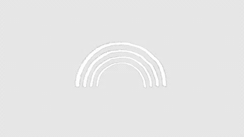 Hand Drawn Rainbow Doodle Animation on Transparent Background with Alpha Channel Vídeo Stock 340375143