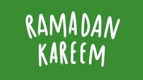 Hand Drawn Ramadan Kareem Text Animation on Green Screen | 2D Hand Drawn Doodle  Video stock 328988682