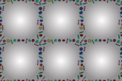 Hand drawn raster border frame doodles. Seamless pattern. Raster. 스톡 일러스트