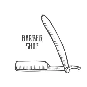 Hand drawn razorin Illustrazione stock