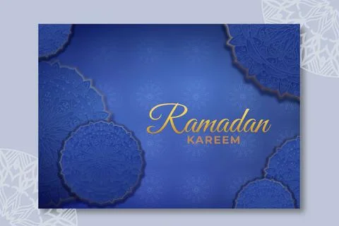 Hand drawn realistic eid mubarak celebratory illustrated with mandala vector Stock Illustration