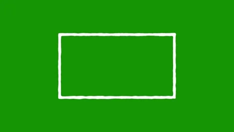 Hand Drawn Rectangle Animation | Rough Outline Motion Graphics Overlay Stock Footage 341967681