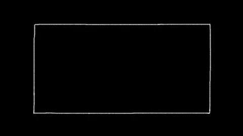 Hand drawn rectangle doodle frames isolated on black background Stock Footage 287790245