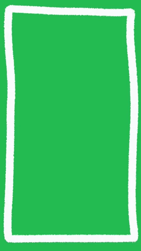 Hand Drawn Rectangle Frame Animated Green Screen White Doodle Border Overlay Stock Footage 334579753