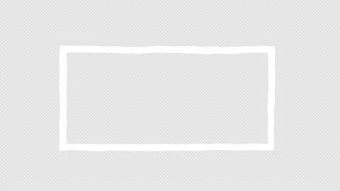 Hand Drawn Rectangle Frame Animation on Transparent Background Video stock 337397600