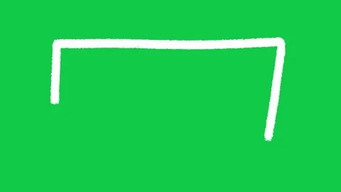 Hand Drawn Rectangle Frame Border 2D Animation Overlay on Green Screen Vidéo 336578897