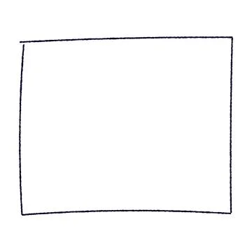 Hand drawn rectangular frame with rough brush strokes, sketchy pencil and m.. Stock Illustration