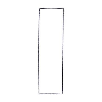 Hand drawn rectangular frame with rough brush strokes, sketchy pencil and m.. Stock Illustration