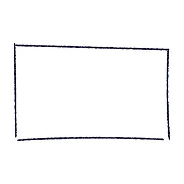 Hand drawn rectangular frame with rough brush strokes, sketchy pencil and m.. Stock Illustration