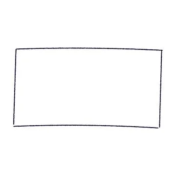 Hand drawn rectangular frame with rough brush strokes, sketchy pencil and m.. Stock Illustration