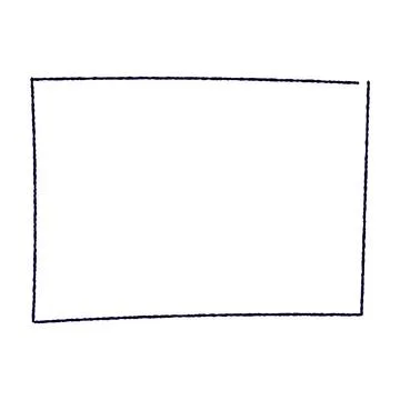 Hand drawn rectangular frame with rough brush strokes, sketchy pencil and m.. Stock Illustration