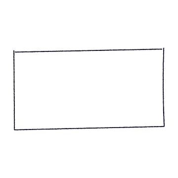 Hand drawn rectangular frame with rough brush strokes, sketchy pencil and m.. Stock Illustration