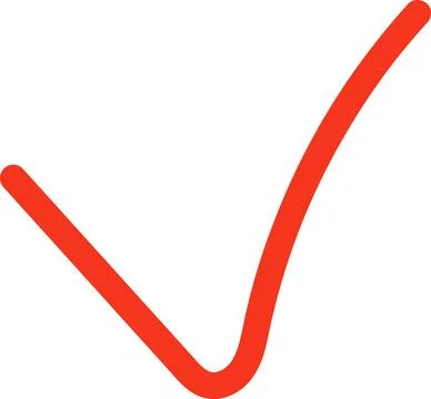 Hand drawn red arrow icon. up left right down arrows. Check mark, circle Stock Illustration