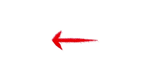 Hand drawn red arrow pointing left isolated on white background for navigat.. Stock Footage 333782830