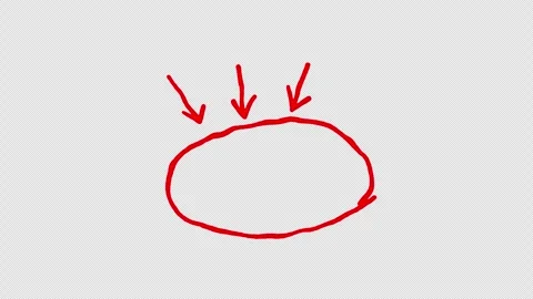 Hand drawn red arrows pointing to circle animation Stock Footage 330428299
