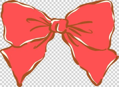 Hand drawn Red Bow Illustration Stock Illustration