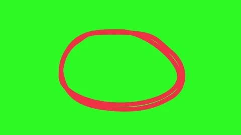 Hand-drawn red circle animation. A sketchy red line draws a circular shape  Stock Footage 315349189