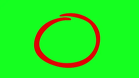 Hand drawn red circle, highlight circle frames, Circle in doodle style Stock Footage 312305758