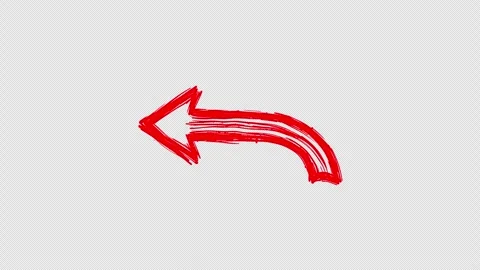 Hand drawn red direction arrow animation Stock Footage 330432757