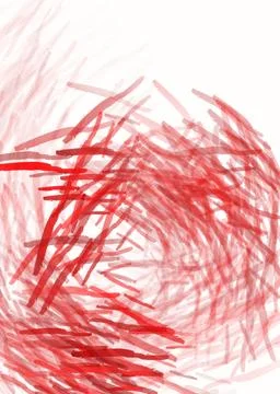 Hand drawn red grunge abstract shapes made with pencil Stock Illustration