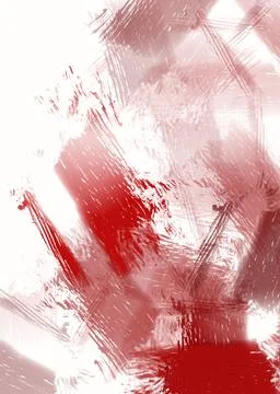 Hand drawn red grunge abstract shapes made with pencil Stock Illustration