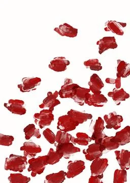 Hand drawn red grunge abstract shapes made with pencil Stock Illustration