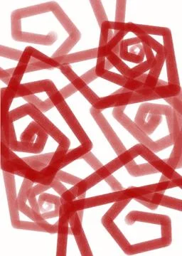 Hand drawn red grunge abstract shapes made with pencil Stock Illustration
