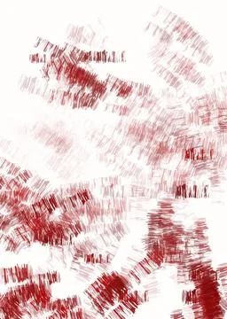 Hand drawn red grunge abstract shapes made with pencil Stock Illustration