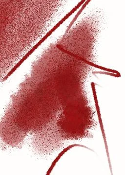 Hand drawn red grunge abstract shapes made with pencil Stock Illustration