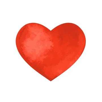 Hand-drawn red heart, vector element for design Illustrazione stock