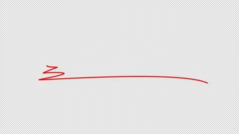 Hand drawn red line focus stroke, alpha channel Stock Footage 245099204