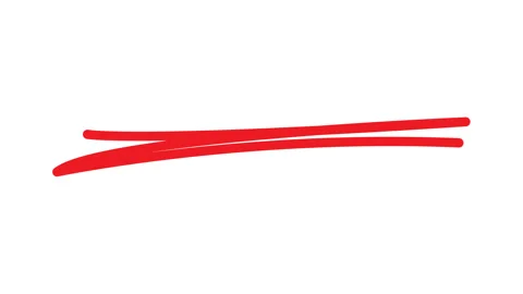 Hand drawn red line marker stroke animation on white background. Stock Footage 318455489