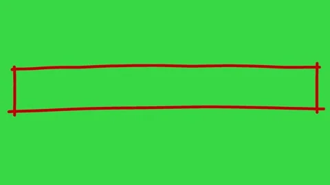Hand Drawn Red Marker Text Box Lower Third Frame on Green Screen Background Видео 339335283