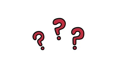 Hand drawn red question mark doodle. Ask question Stock Footage 292129584