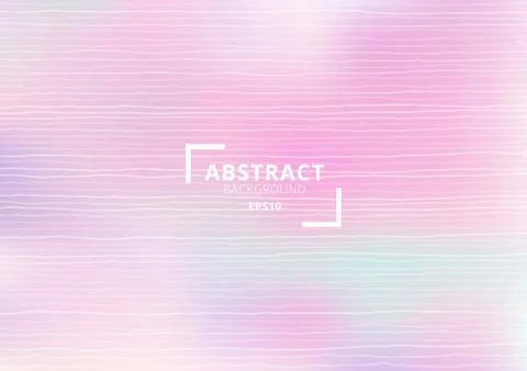 Hand drawn repeat horizontal lines pattern on blurred pastels color backgroun Stock Illustration