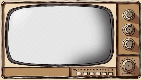 Hand Drawn Retro TV Frame Stock Footage 333208786