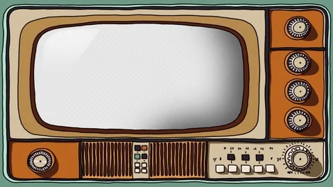 Hand Drawn Retro TV Frames Video stock 333244700