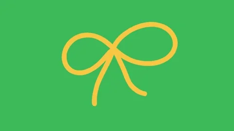 Hand-Drawn Ribbon Bow Shape 2D Animation | Cute Loop Ribbon Overlay  Stock Footage 333046259