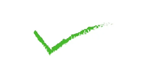 Hand drawn right and wrong symbol on white background animated motion graphic Stock Footage 251635632