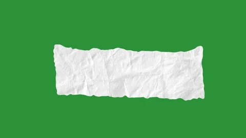 Hand-Drawn Ripped Paper Text Box | Speech Bubble Animation on Green Screen Stock Footage 332718510