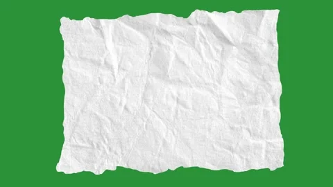 Hand-Drawn Ripped Paper Text Box | Speech Bubble Animation on Green Screen Stock Footage 332718542