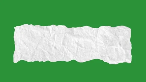 Hand-Drawn Ripped Paper Text Box | Speech Bubble Animation on Green Screen Stock Footage 332718557