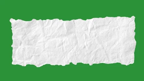 Hand-Drawn Ripped Paper Text Box | Speech Bubble Animation on Green Screen Stock Footage 332718589