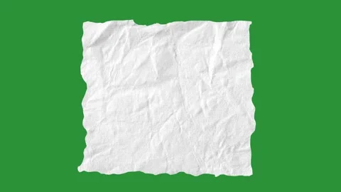 Hand-Drawn Ripped Paper Text Box | Speech Bubble Animation on Green Screen Stock Footage 332718596