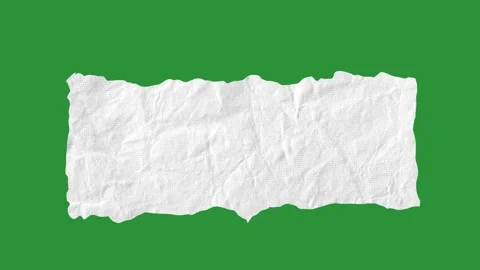 Hand-Drawn Ripped Paper Text Box | Speech Bubble Animation on Green Screen Stock Footage 332718602