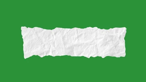 Hand-Drawn Ripped Paper Text Box | Speech Bubble Animation on Green Screen Stock Footage 332718603