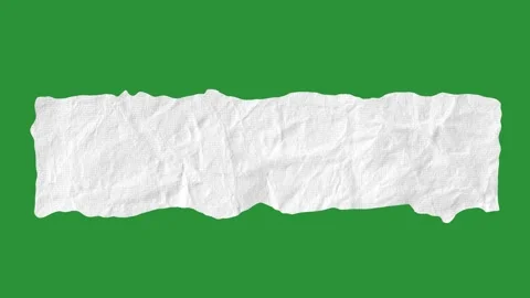 Hand-Drawn Ripped Paper Text Box | Speech Bubble Animation on Green Screen Stock Footage 332718607