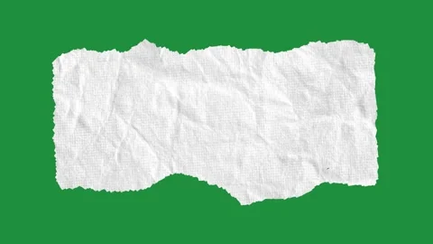 Hand-Drawn Ripped Paper Text Box | Speech Bubble Animation on Green Screen Stock Footage 332795444