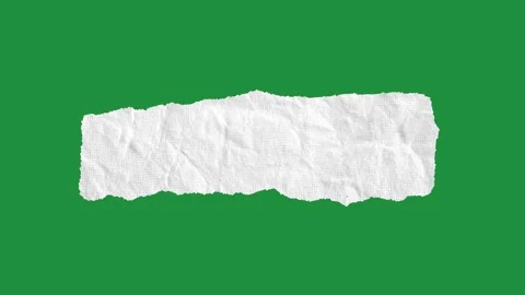 Hand-Drawn Ripped Paper Text Box | Speech Bubble Animation on Green Screen Video stock 332795561