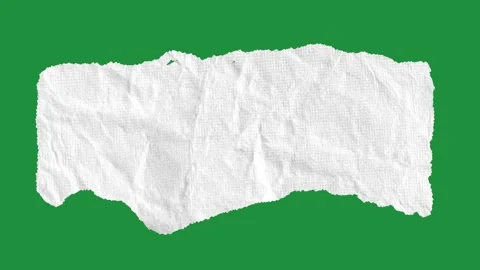 Hand-Drawn Ripped Paper Text Box | Speech Bubble Animation on Green Screen Video stock 332795855